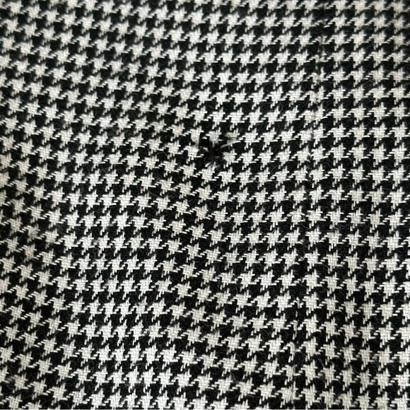 ANN TAYLOR Vintage 90s Wool Blend Houndstooth Trousers Tapered Leg High Rise 14 - Picture 15 of 16